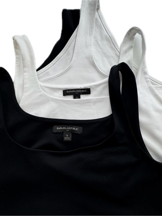 Banana Republic Factory Tops - Banana Republic Set of 2 Bodysuits Black & White Sleeveless Stretch Small NWOT